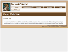 Tablet Screenshot of curiouscheetah.com